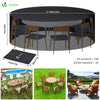 Abdeckung Gartenmöbel 420D Oxford Gewebe Ø190x73cm Schwarz - vuunot.com