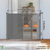 Treppenschutzgitter Türschutzgitter Ausziehbar 0-180CM Grau - vuunot.com