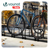 Fahrradständer für 6 Fahrräder, Boden und Wandmontage, Schwarz - vuunot.com