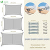 Wasserdicht Sonnensegel Rechteckig mit Befestigung Set, 3x5m, Grau - vuunot.com