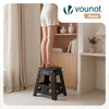 Klapphocker Faltbar Rutschfester Tritthocker mit Tragegriff 39 x 32 x 40 cm Schwarz - vuunot.com