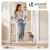 Treppenschutzgitter ohne Bohren 89-96 cm, Türschutzgitter für Hunde Katzen, Weiß - vuunot.com