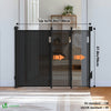 Treppenschutzgitter Türschutzgitter Ausziehbar 0-180CM Schwarz - vuunot.com