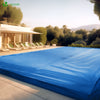 Poolabdeckung Rechteckig 160g/m² Doppelter Poolplane mit DIY-Drainagelöchern & Aluminiumösen, 8X14m - vuunot.com