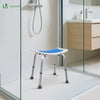 Duschhocker höhenverstellbar 38–52cm, ergonomischer Duschstuhl für Senioren, Blau - vuunot.com