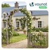 2er Set Rosenbogen Metall Stabil Gartenbogen 240x140x37cm Schwarz - vuunot.com