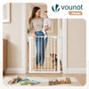 Treppenschutzgitter ohne Bohren 75-82 cm, Türschutzgitter für Hunde Katzen, Weiß - vuunot.com