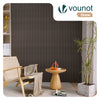 6er Set Akustikpaneele 120 × 60 × 2,1 cm, Akustik Wandpaneele in Holzoptik Dunkel-Eiche - vuunot.com