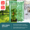 Schrägdach Gewächshaus Foliengewächshaus 100x50x150cm für Gemüse, Blumen & Obst, 135g/m², Grün - vuunot.com