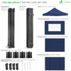 Pavillon 3x3m, Wasserdichter Faltpavillon, Faltbar Partyzelt mit 4 Seitenteilen, 4 Sandsäcke, Blau - vuunot.com