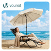 Sonnenschirm Strandschirm 200cm mit Tragetasche und Bodenanker Beige - vuunot.com