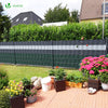 PVC Sichtschutzstreifen für Doppelstabmatten 70m x 19cm, 40 Befestigungsclips, Grün - vuunot.com