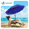 Sonnenschirm Strandschirm 200cm mit Tragetasche und Bodenanker Blau - vuunot.com