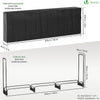 Kaminholzregal Aussen aus Metall mit wasserdichte Abdeckung, 300x116x26 cm Schwarz - vuunot.com
