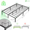 Bettgestell 140x190 cm Metallbett mit Lattenrost und Stauraum unter dem Bett - vuunot.com