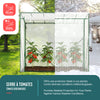 Schrägdach Gewächshaus Foliengewächshaus 200x77x170cm für Gemüse, Blumen & Obst, 135g/m², Weiß - vuunot.com