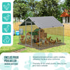 Metall Hühnerstall Hühnerhaus Freilaufgehege mit PE-Farbtuch 2x2x2m - vuunot.com