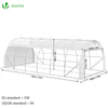 Gewächshaus Foliengewächshaus, Seitenwände Aufrollbar, 6x3x2m 18m², Weiß - vuunot.com