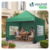 Verstärktes Pavillon 3x3m, Wasserdichter Faltpavillon mit 4 Seitenteilen&Sandsäcke Grün - vuunot.com