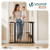 Treppenschutzgitter ohne Bohren 89-96 cm, Türschutzgitter für Hunde Katzen, Schwarz - vuunot.com