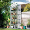 Gewächshaus Foliengewächshaus, 5 Etagen Treibhaus Gartenhäuschen Weiß 69x49x193cm - vuunot.com