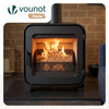 Pelletkorb für Kamin Metall Pelletbrennkorb 30x25,7x17cm Schwarz - vuunot.com