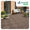 16 Stück WPC Terrassenfliesen 30x30 cm, Klickfliesen Outdoor 1.5m² Braun - vuunot.com