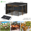 Abdeckung Gartenmöbel 420D Oxford Gewebe 135x135x73cm Schwarz - vuunot.com