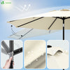 Sonnenschirm für Balkon, 270 cm, Knickbarer Balkonschirm mit Schutzhülle, Beige - vuunot.com