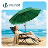 Sonnenschirm Strandschirm 200cm mit Tragetasche und Bodenanker Grün - vuunot.com