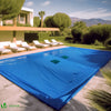 Poolabdeckung Rechteckig 160g/m² Doppelter Poolplane mit Aluminiumösen 4X8m - vuunot.com