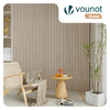 6er Set Akustikpaneele 120 × 60 × 2,1 cm, Akustik Wandpaneele in Holzoptik Weiß-Eiche - vuunot.com