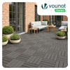 11 Stück WPC Terrassenfliesen 30x30 cm, Klickfliesen Outdoor 1m² Grau - vuunot.com
