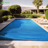 Poolabdeckung Rechteckig 160g/m² Doppelter Poolplane mit DIY-Drainagelöchern & Aluminiumösen, 4X9m - vuunot.com