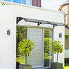 Vordach für Haustür, 200 x 80 cm Transparentes Pultbogenvordach Anthrazit - vuunot.com