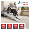 2 x Faltbare Auffahrrampe aus Verzinkter Stahl, Rutschfest Laderampen, 160 cm, Maximale Last 400kg - vuunot.com