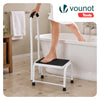 Metall Tritthocker, Trittstufe mit Handlauf & großer rutschfester Plattform - vuunot.com