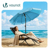 Sonnenschirm Strandschirm 200cm mit Tragetasche und Bodenanker Türkis - vuunot.com