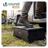 Tritthocker Klappbar Klapphocker faltbar mit integriertem Griff 39,5 x 24 x 13 cm Schwarz - vuunot.com