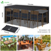 Abdeckung Gartenmöbel 420D Oxford Gewebe 213x132x73cm Schwarz - vuunot.com