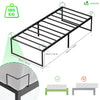 Bettgestell 90x190 cm Metallbett mit Lattenrost und Stauraum unter dem Bett - vuunot.com