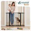 Treppenschutzgitter ohne Bohren 103-110cm, Türschutzgitter für Hunde Katzen, Schwarz (Copy) - vuunot.com
