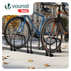 Fahrradständer für 4 Fahrräder, Boden und Wandmontage, Schwarz - vuunot.com