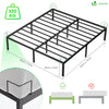 Bettgestell 180x200 cm Metallbett mit Lattenrost und Stauraum unter dem Bett - vuunot.com