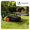 Mähroboter Garage mit Metallfüßen 104×80×50 cm, Braun - vuunot.com