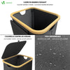 Wäschekorb mit Deckel & Wäschesäcke 100L Faltbarer Wäschesammler, Grau - vuunot.com