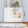 Treppenschutzgitter Türschutzgitter Ausziehbar 0-180CM Weiß - vuunot.com