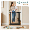 Treppenschutzgitter ohne Bohren 75-82 cm, Türschutzgitter für Hunde Katzen, Schwarz - vuunot.com