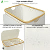 Wäschekorb mit Deckel & Wäschesäcke 145L, Faltbarer Wäschesammler 2 Fächer, Beige - vuunot.com