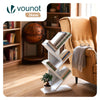 Bücherregal Baumform Standregal Bücher Regal 30x16x60 cm Weiß - vuunot.com